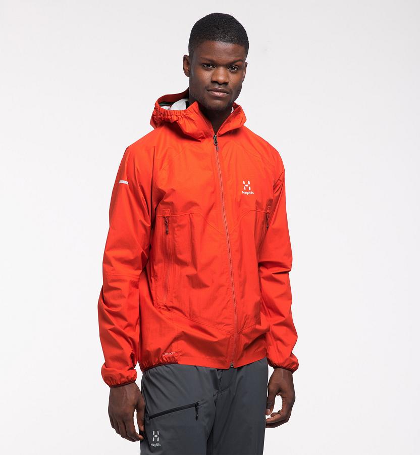 Haglöfs Mens L.I.M Proof Waterproof Jacket Red New Zealand 02315XNSA